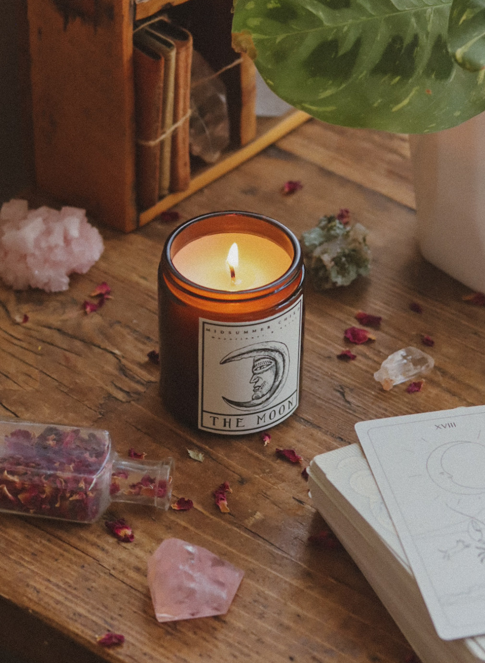 The Moon Tarot Candle