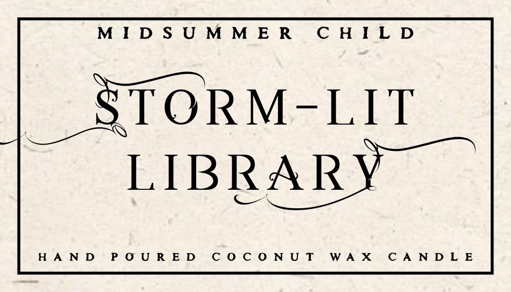 Storm-Lit Library Candle