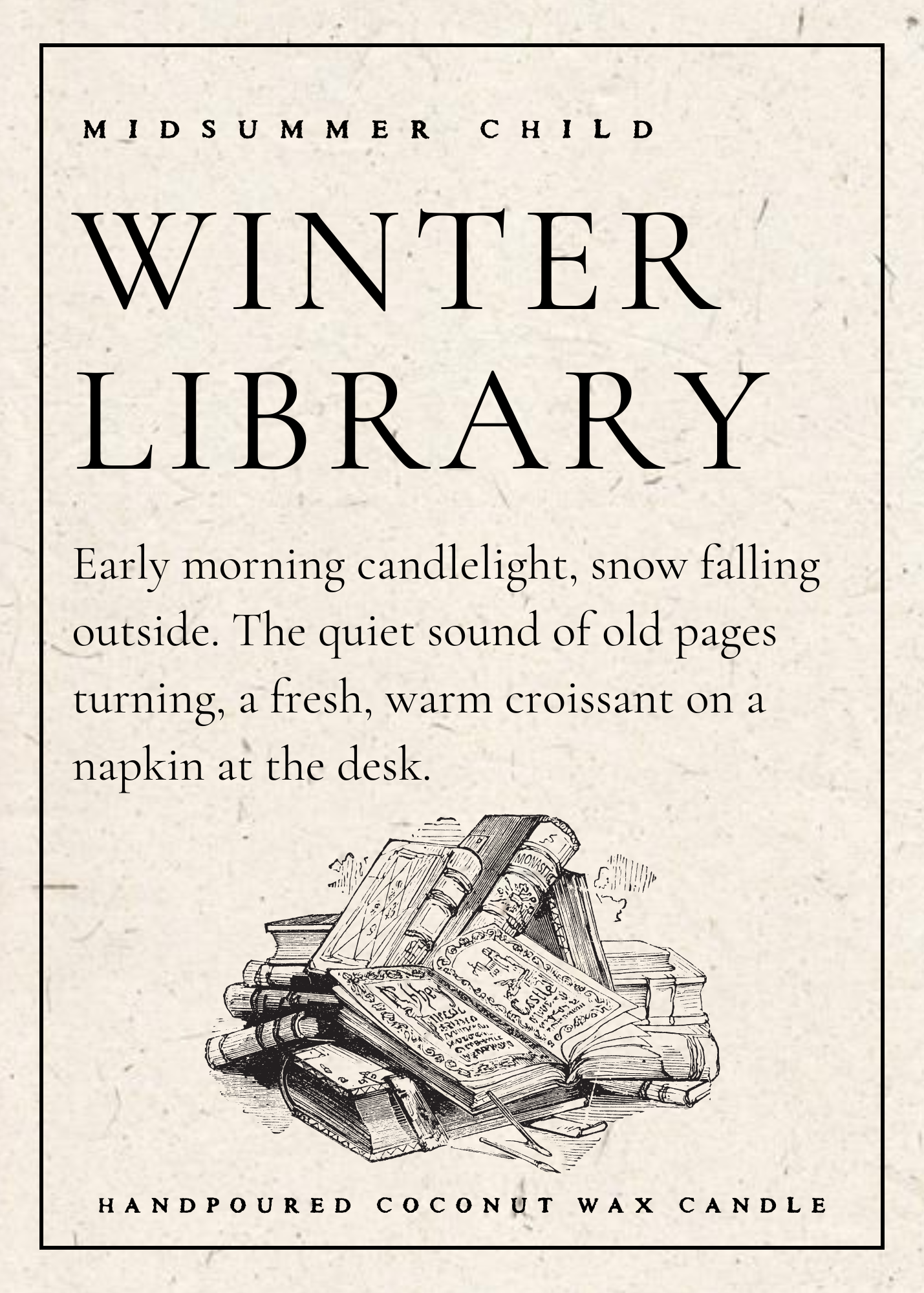 Winter Library Candle
