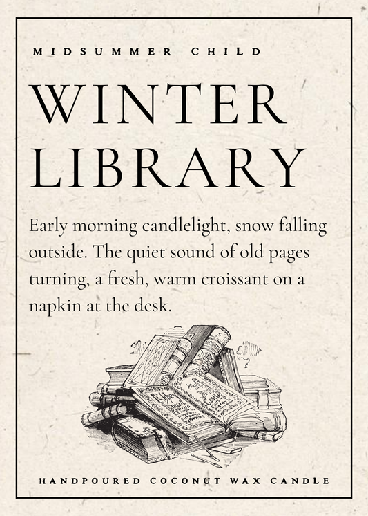 Winter Library Candle