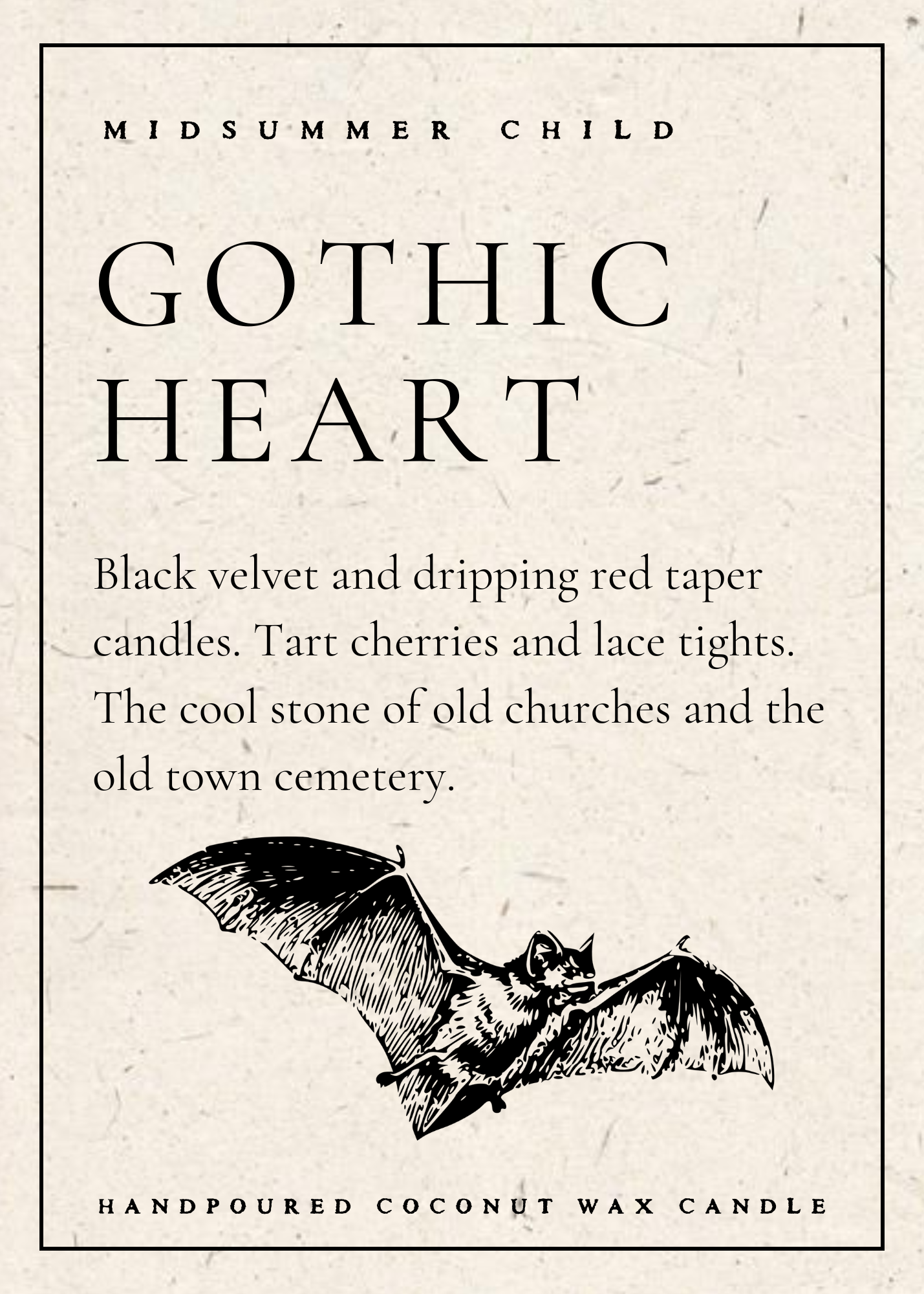 Gothic Heart Candle